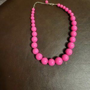 Hot Pink Bead Necklace